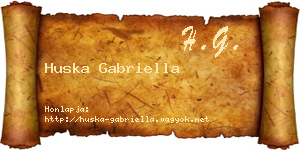 Huska Gabriella névjegykártya